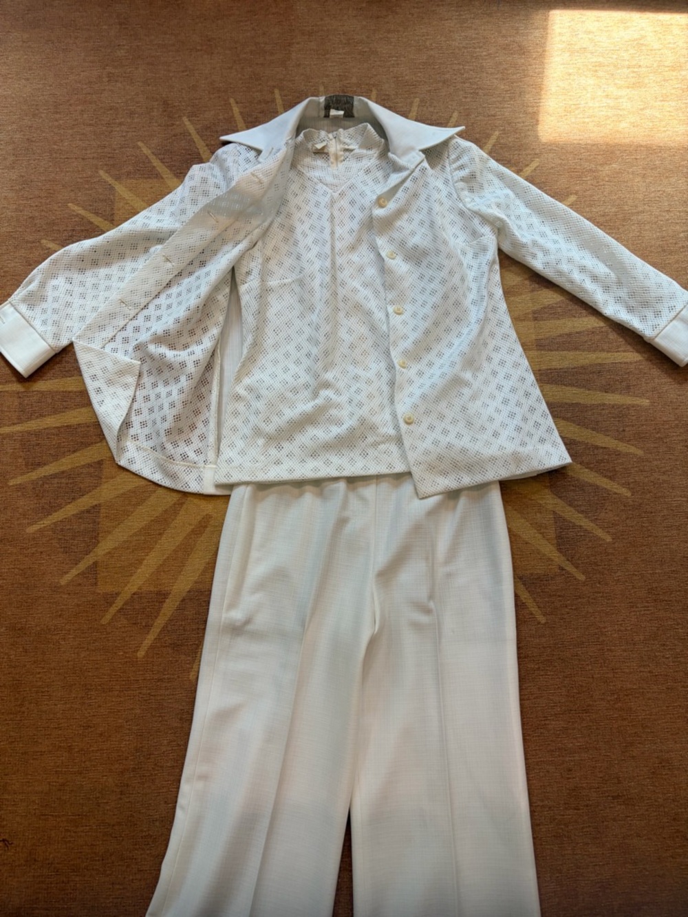 Alfred Werber Vintage All-White Three-Piece Women's Suit Set